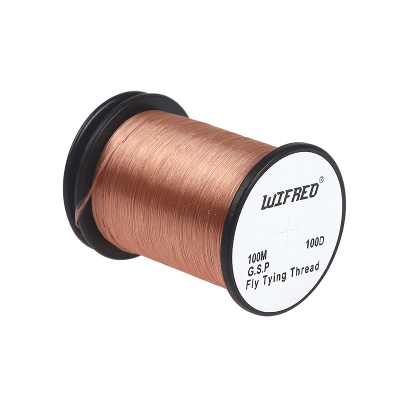 WIFREO 100D GSP fly tying thread in Light Brown, 100m single spool