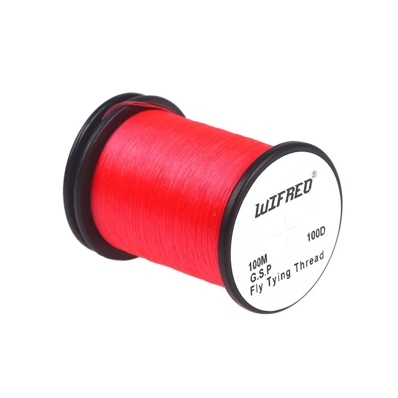 WIFREO 100D GSP fly tying thread in Red, 100m single spool