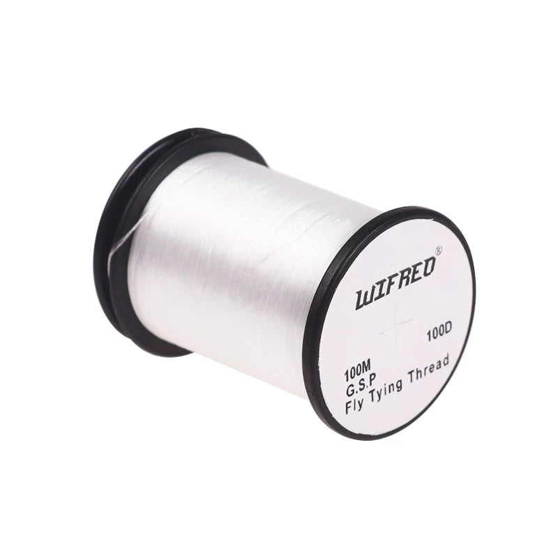 WIFREO 100D GSP fly tying thread in White, 100m single spool