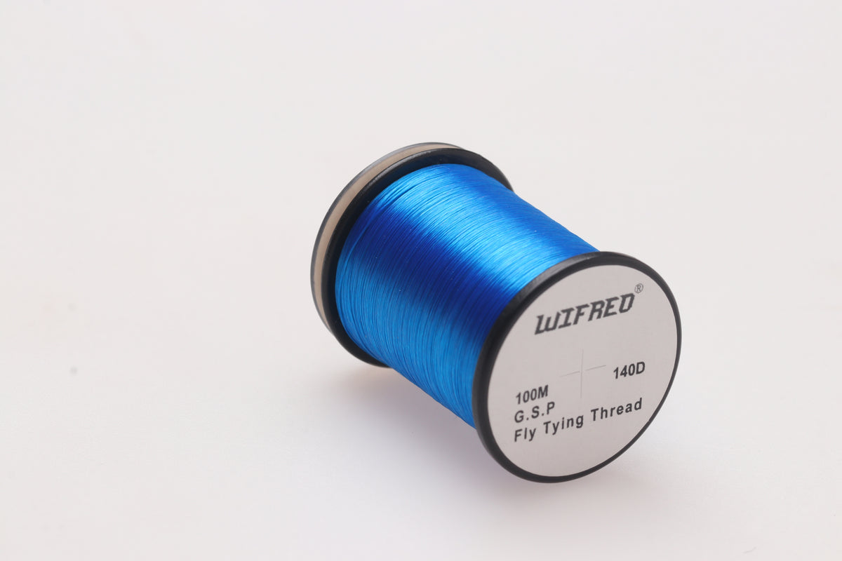 WIFREO 140D GSP fly tying thread in Blue, 100m single spool