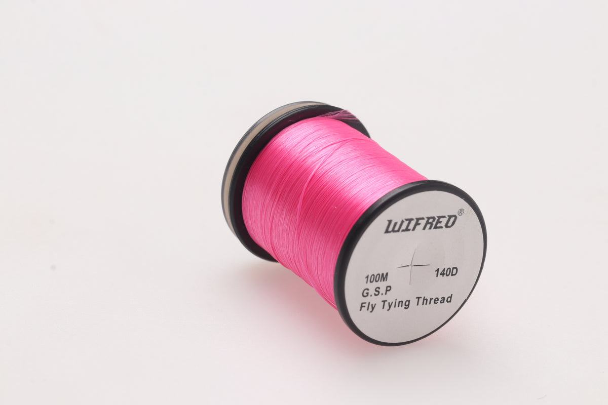 WIFREO 140D GSP fly tying thread in Rose, 100m single spool