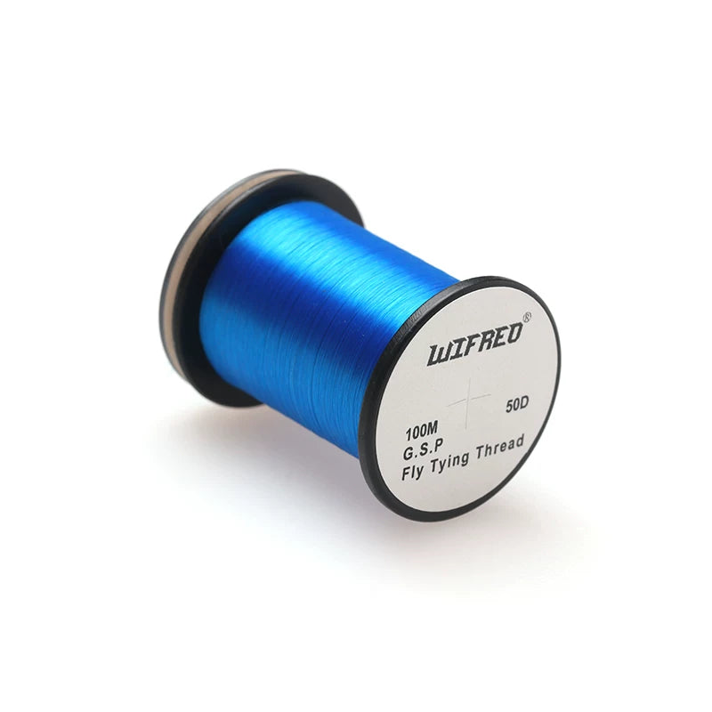 WIFREO 50D GSP fly tying thread in Blue, 100m single spool