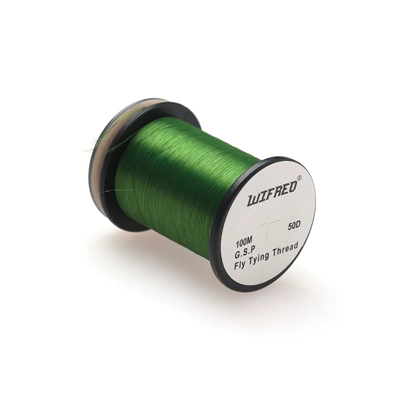 WIFREO 50D GSP fly tying thread in Olive, 100m single spool