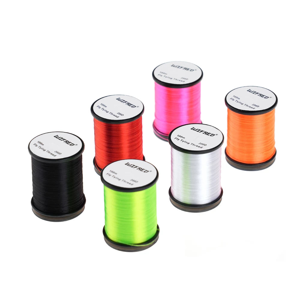 Wifreo 200D nylon fly tying thread 100m color assortment; single spools sold individually