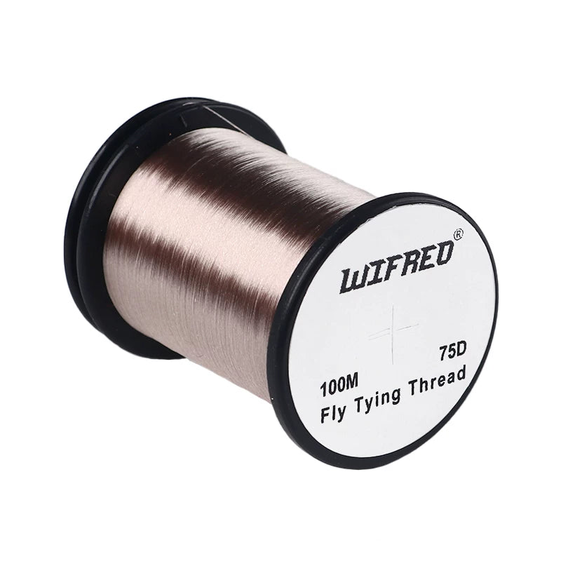 Wifreo 75D nylon fly tying thread in taupe, 100m single spool