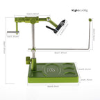WIFREO Flow green aluminum fly tying vise dimensions and weight