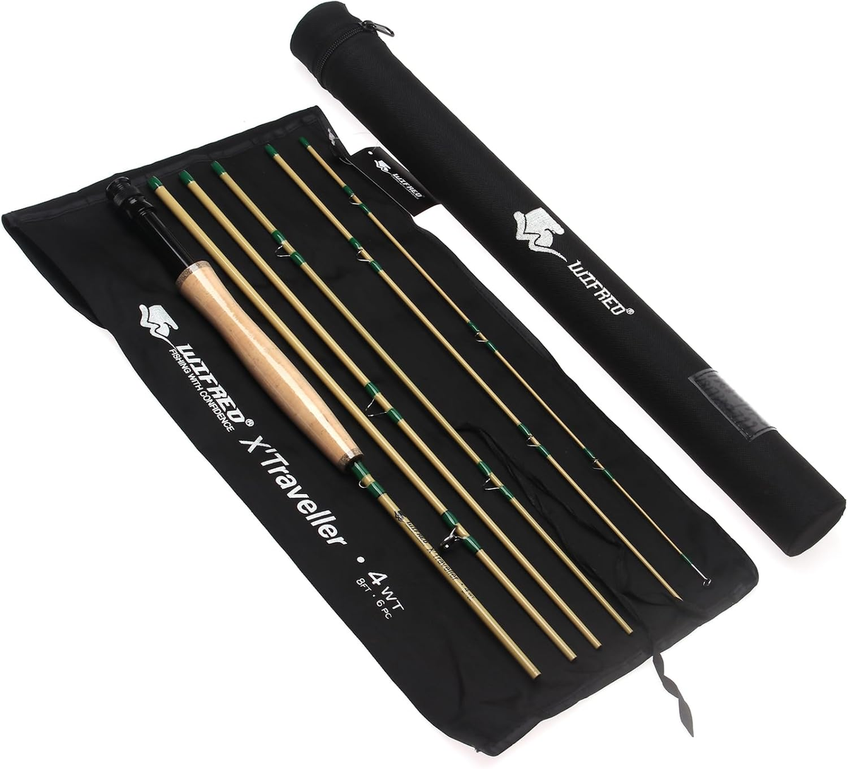 Wifreo X'Traveller 8ft 4WT six-piece fly rod with rod sock and travel tube